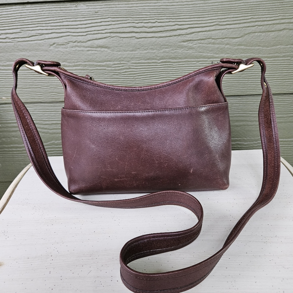 Vintage Coach Legacy Hobo Handbag Mahogany Smooth Leather K1P-9136 Dark Brown